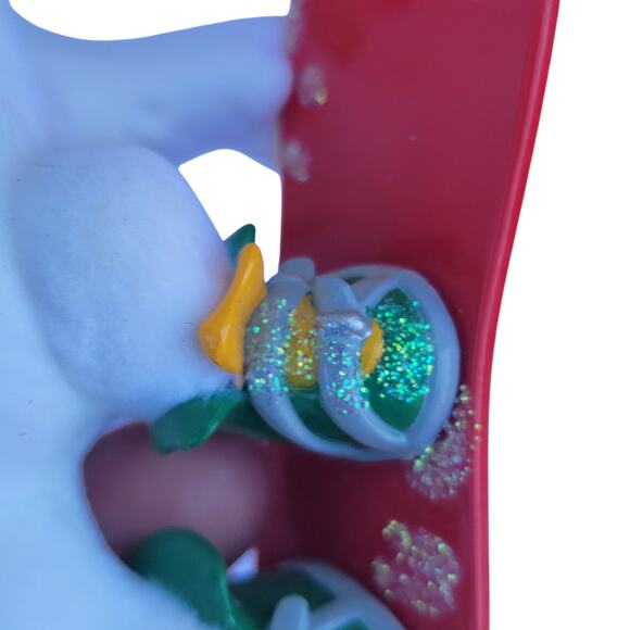 Vintage Coca-Cola Polar Bear Ornament with Bottle on Red Sled 1990s - Picture 5 of 10